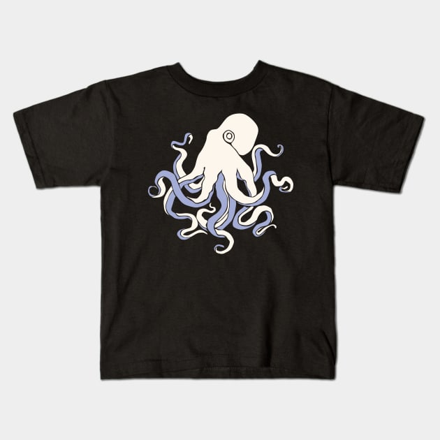 White octopus Kids T-Shirt by candelanieto